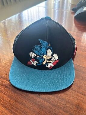 SEGA Sonic the Hedgehog Graphic Flat Brim Snapback Hat